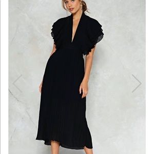 Nastygal black midi dress